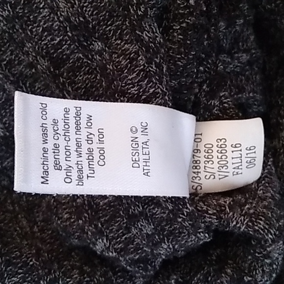 Athleta Heather grey ribbed turtleneck sweater sz xsm - Picture 10 of 10